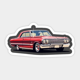 Red Chevy Impala Sticker